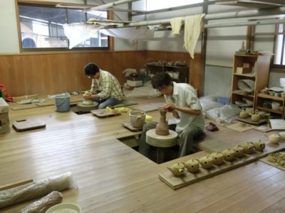 Pottery in Yoshiga Taibi Museum, Hagi, Yamaguchi, Japan