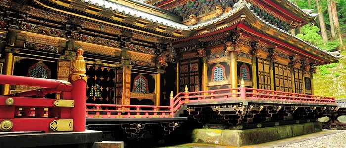 Main hall of the Taiyuin temple in Nikko, Japan