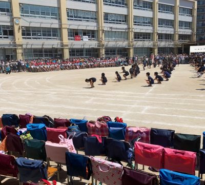 Sports day (undokai) is a part of school life in Japan in elementary and junior high school