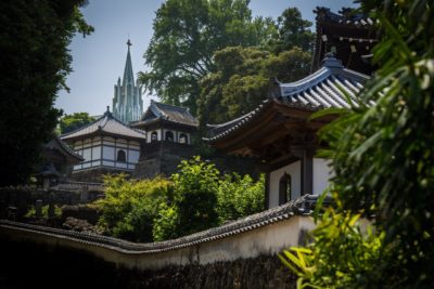 Church and temple in Hirado, Nagasaki | Japan City Tour | Travel agency in Tokyo A temple in Hirado near Nagasaki, Japan. A great destination for a post covid trip