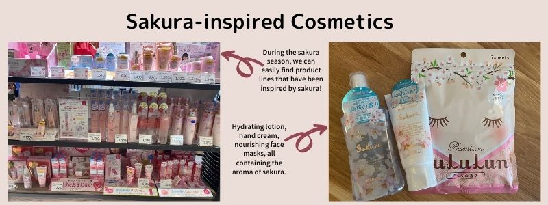 sakura inspired cosmetics | Japan City Tour | Travel agency in Tokyo Cherry blossom sakura inspired cosmetics in Japan
