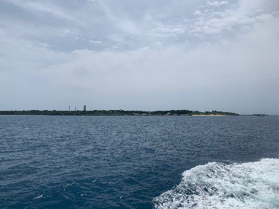 kudaka island boat | Japan City Tour | Travel agency in Tokyo Kudaka Island seen from the ferry boat